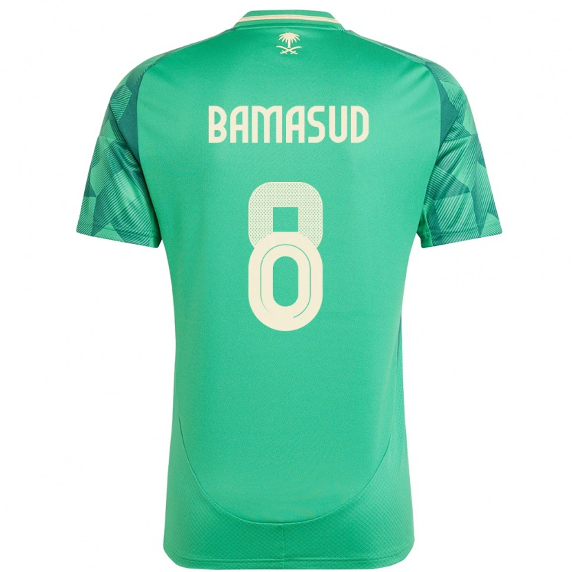 Danxen Dames Saoedi-Arabië Ahmed Bamasud #8 Groen Thuisshirt Thuistenue 24-26 T-Shirt