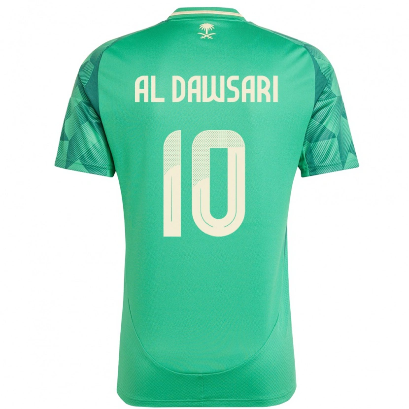 Danxen Dames Saoedi-Arabië Salem Al Dawsari #10 Groen Thuisshirt Thuistenue 24-26 T-Shirt