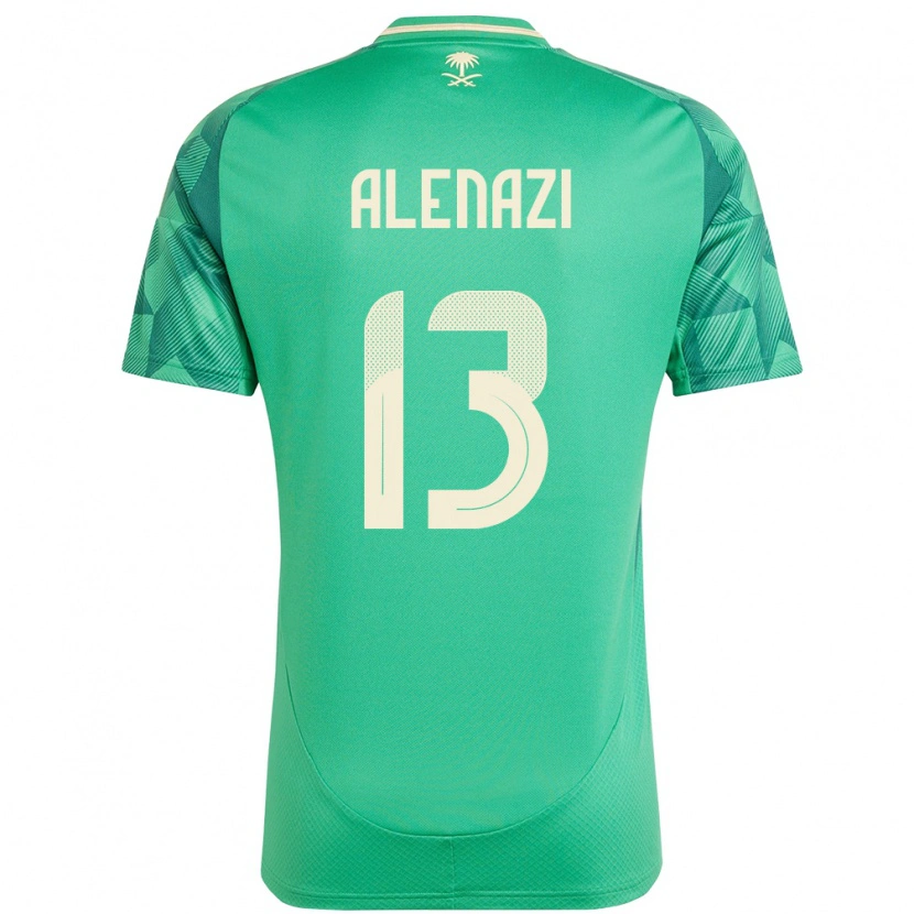 Danxen Dames Saoedi-Arabië Abdullah Alenazi #13 Groen Thuisshirt Thuistenue 24-26 T-Shirt