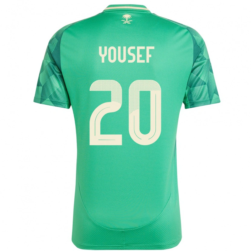 Danxen Dames Saoedi-Arabië Fares Yousef #20 Groen Thuisshirt Thuistenue 24-26 T-Shirt