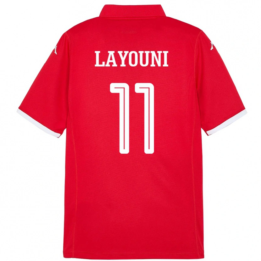 Danxen Dames Tunesië Amor Layouni #11 Rood Thuisshirt Thuistenue 24-26 T-Shirt