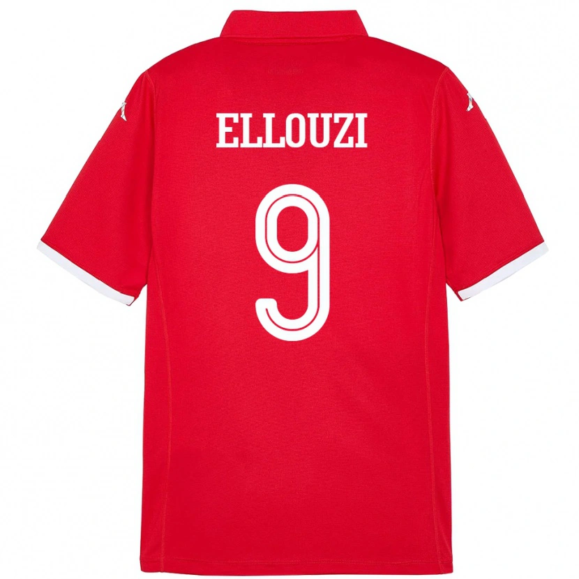 Danxen Dames Tunesië Sabrine Ellouzi #9 Rood Thuisshirt Thuistenue 24-26 T-Shirt