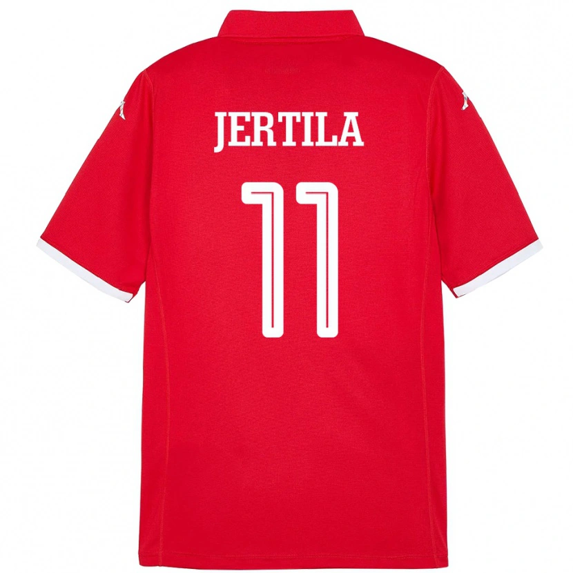 Danxen Dames Tunesië Hedi Jertila #11 Rood Thuisshirt Thuistenue 24-26 T-Shirt