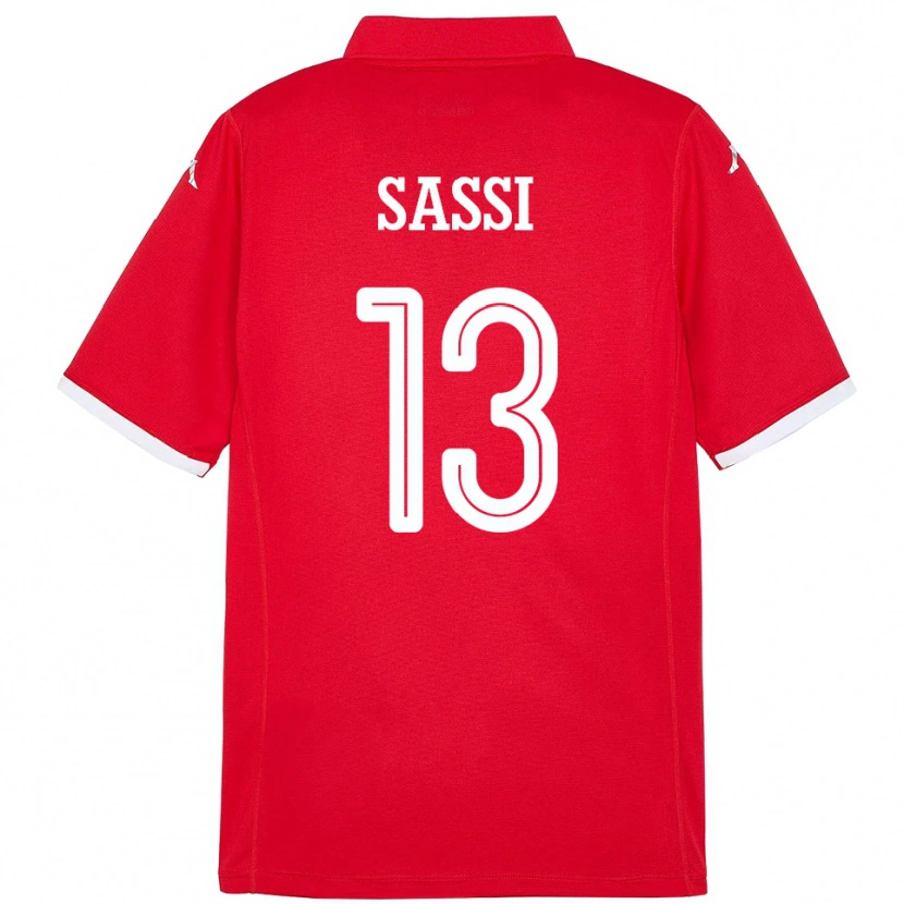 Danxen Dames Tunesië Ferjani Sassi #13 Rood Thuisshirt Thuistenue 24-26 T-Shirt