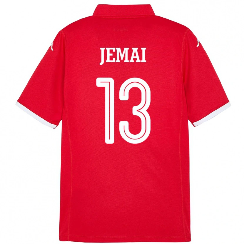 Danxen Dames Tunesië Yasmine Jemai #13 Rood Thuisshirt Thuistenue 24-26 T-Shirt
