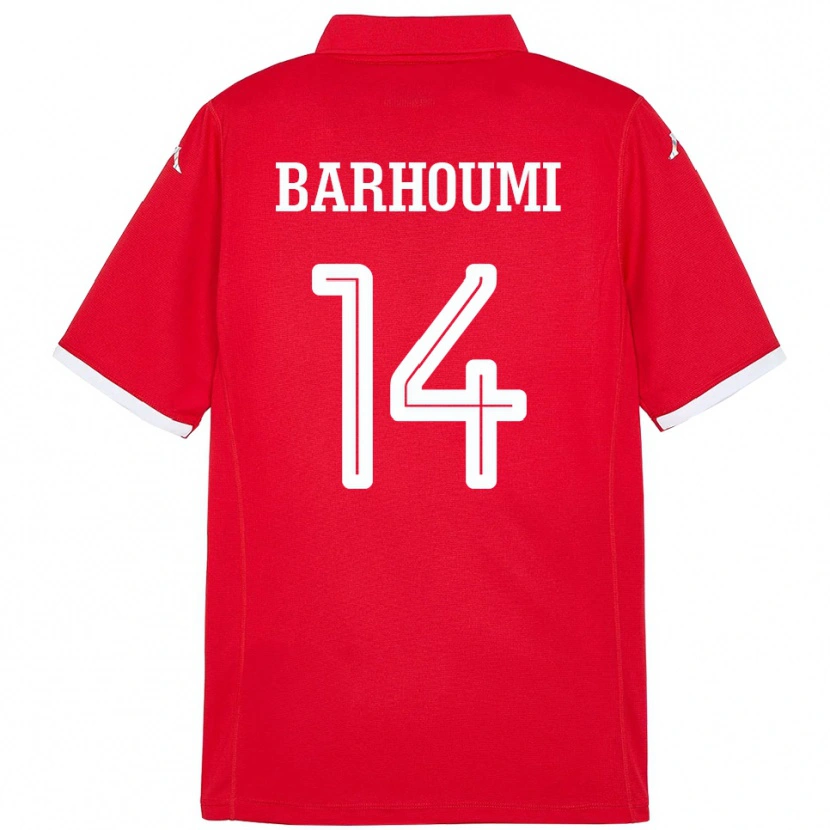 Danxen Dames Tunesië Salah Barhoumi #14 Rood Thuisshirt Thuistenue 24-26 T-Shirt