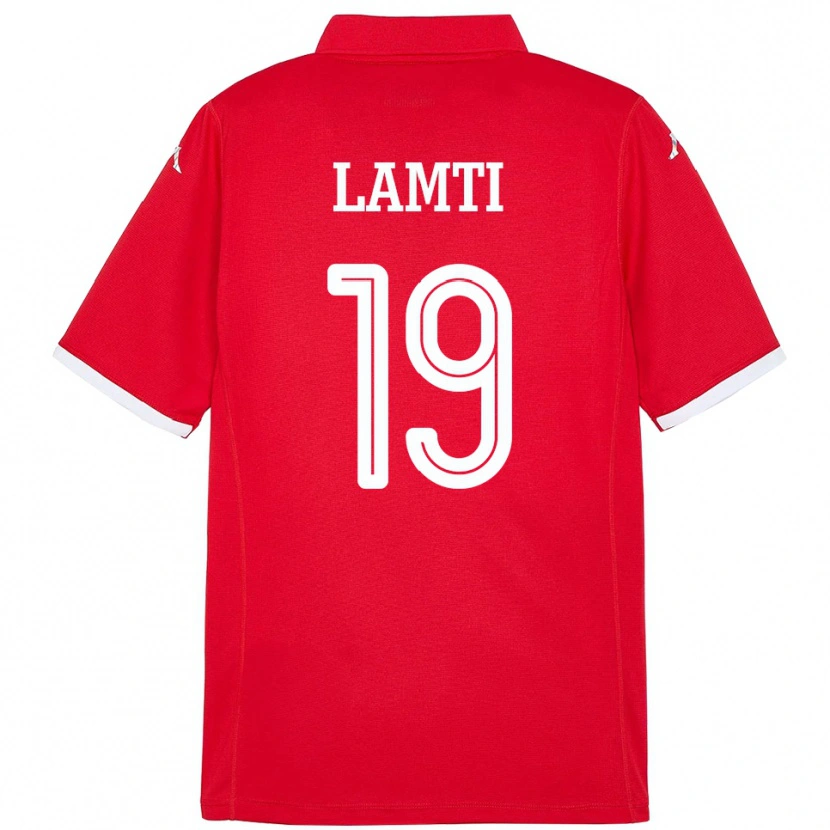 Danxen Dames Tunesië Chirine Lamti #19 Rood Thuisshirt Thuistenue 24-26 T-Shirt