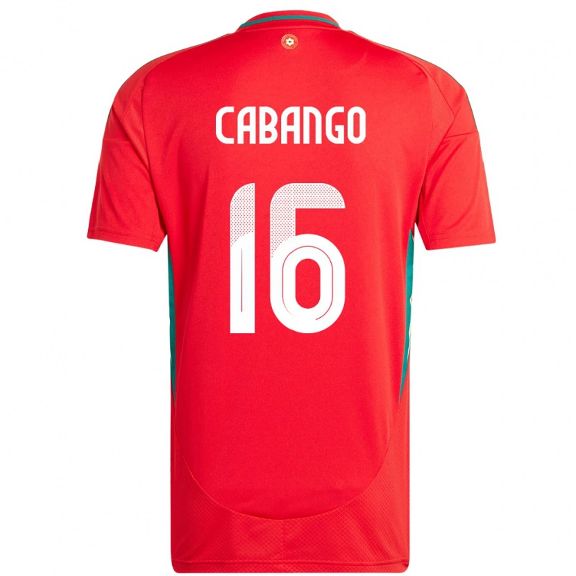 Danxen Dames Wales Ben Cabango #16 Rood Thuisshirt Thuistenue 24-26 T-Shirt