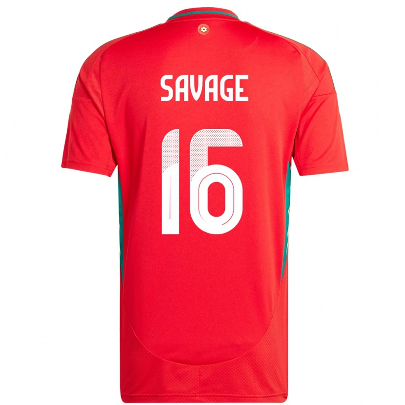Danxen Dames Wales Charlie Savage #16 Rood Thuisshirt Thuistenue 24-26 T-Shirt