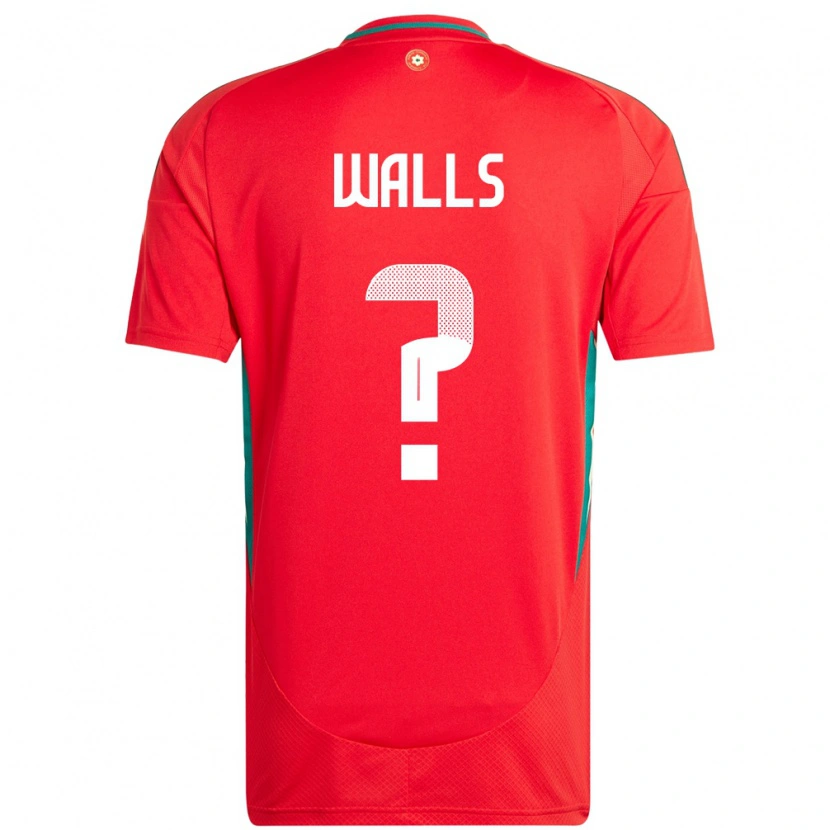 Danxen Dames Wales Archie Walls #0 Rood Thuisshirt Thuistenue 24-26 T-Shirt