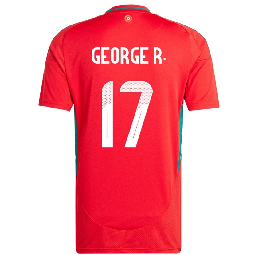 Danxen Dames Wales George Robinson #17 Rood Thuisshirt Thuistenue 24-26 T-Shirt