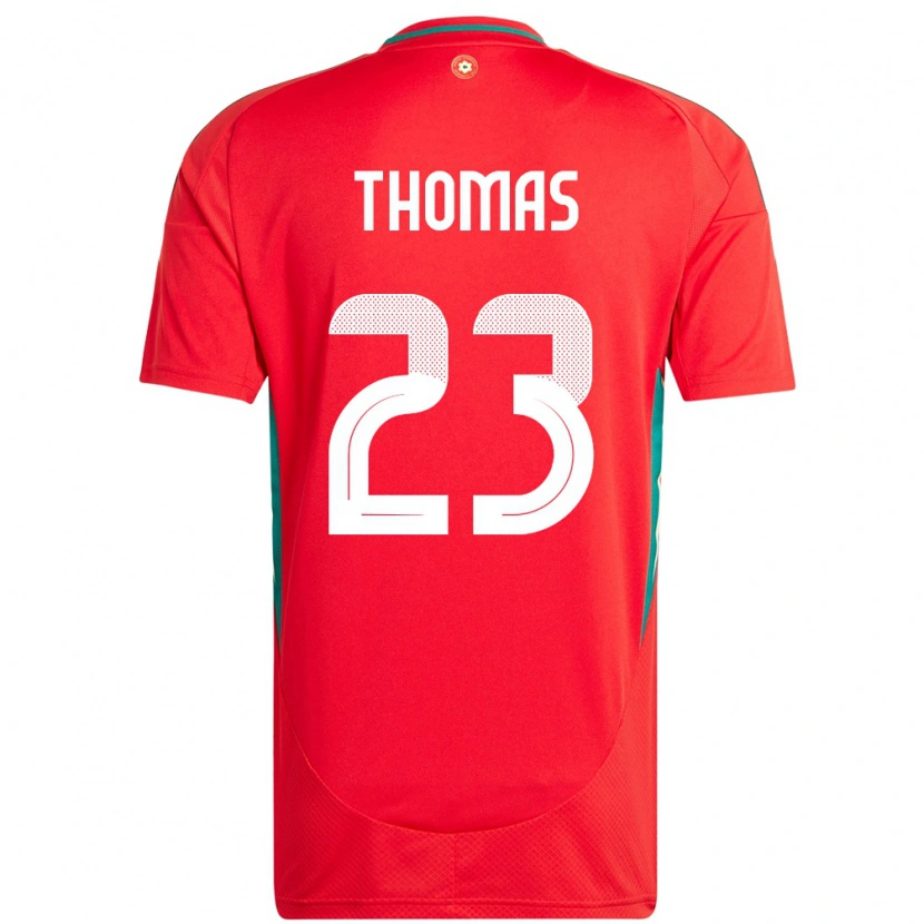 Danxen Dames Wales Isaac Thomas #23 Rood Thuisshirt Thuistenue 24-26 T-Shirt
