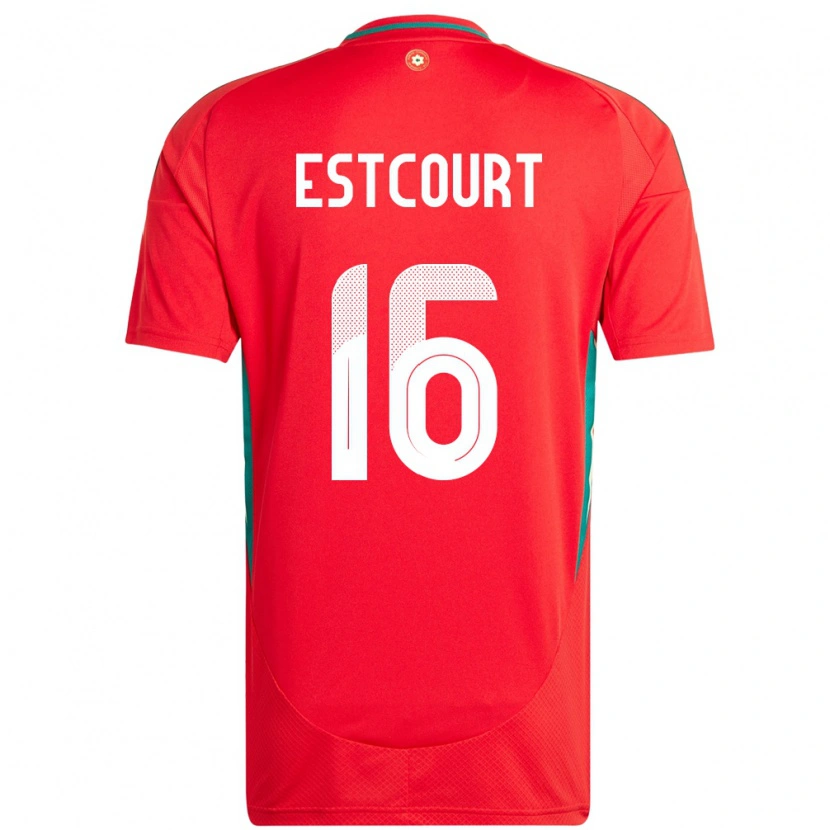Danxen Dames Wales Charlotte Estcourt #16 Rood Thuisshirt Thuistenue 24-26 T-Shirt