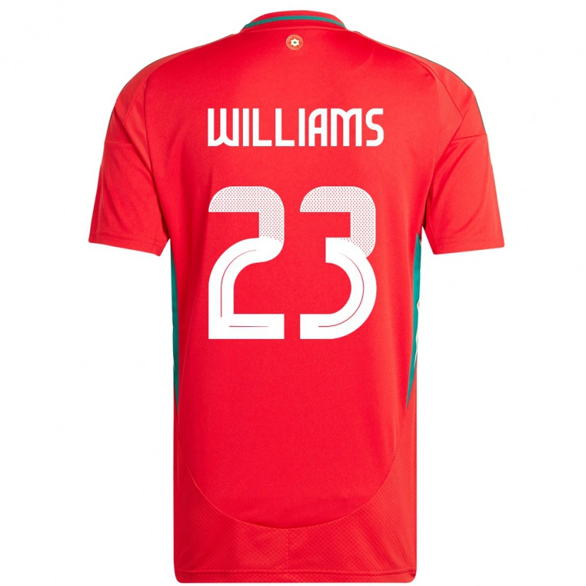 Danxen Dames Wales Chloe Williams #23 Rood Thuisshirt Thuistenue 24-26 T-Shirt