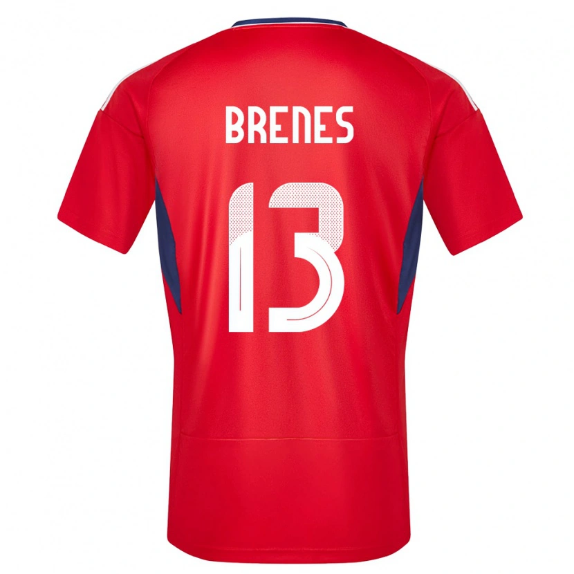 Danxen Dames Costa Rica Jefferson Brenes #13 Rood Thuisshirt Thuistenue 24-26 T-Shirt