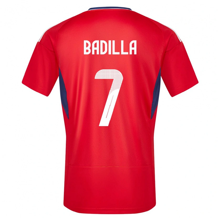 Danxen Dames Costa Rica Isaac Badilla #7 Rood Thuisshirt Thuistenue 24-26 T-Shirt
