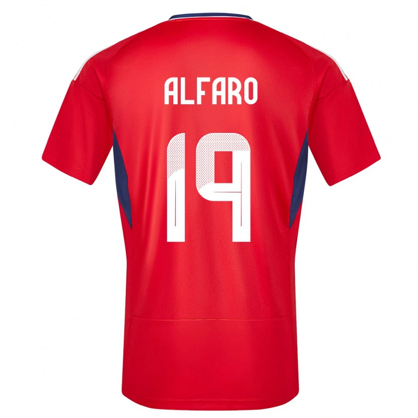 Danxen Dames Costa Rica Leonardo Alfaro #19 Rood Thuisshirt Thuistenue 24-26 T-Shirt