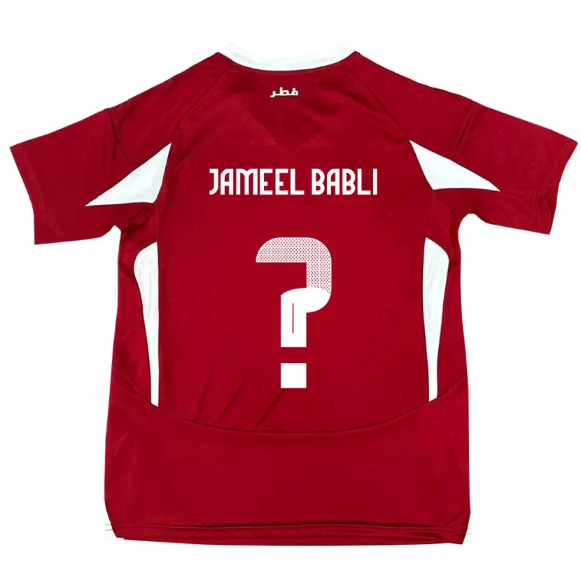 Danxen Dames Qatar Mohannad Jameel Babli #0 Rood Thuisshirt Thuistenue 24-26 T-Shirt