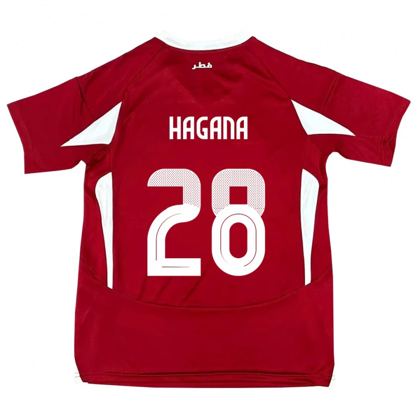 Danxen Dames Qatar Ahmed Hagana #28 Rood Thuisshirt Thuistenue 24-26 T-Shirt