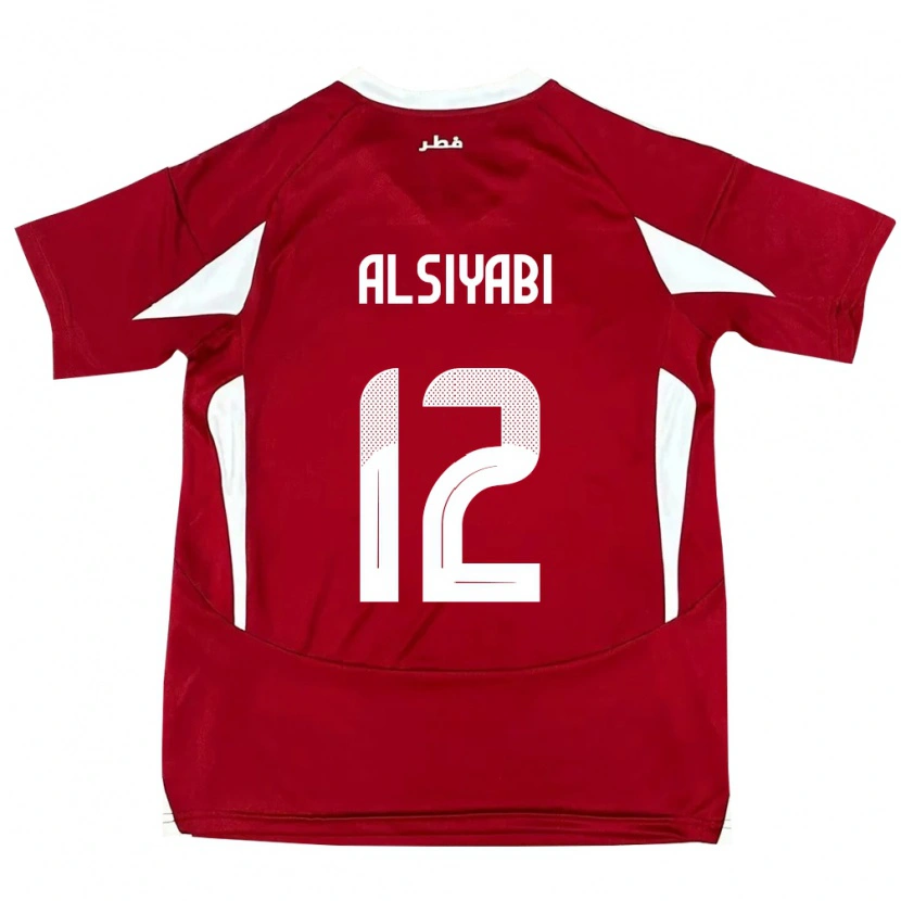Danxen Dames Qatar Shaima Alsiyabi #12 Rood Thuisshirt Thuistenue 24-26 T-Shirt