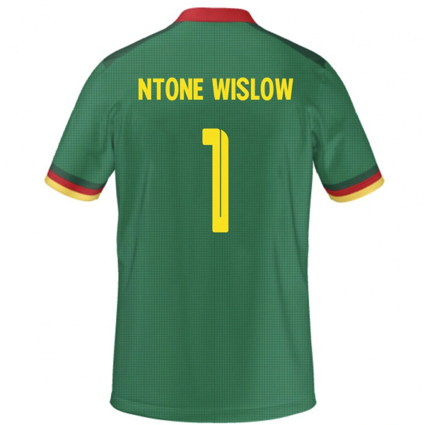 Danxen Dames Kameroen Junior Hecube Ntone Wislow #1 Groen Thuisshirt Thuistenue 24-26 T-Shirt