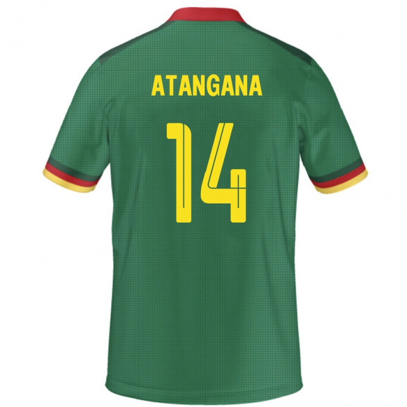 Danxen Dames Kameroen Joseph Atangana #14 Groen Thuisshirt Thuistenue 24-26 T-Shirt