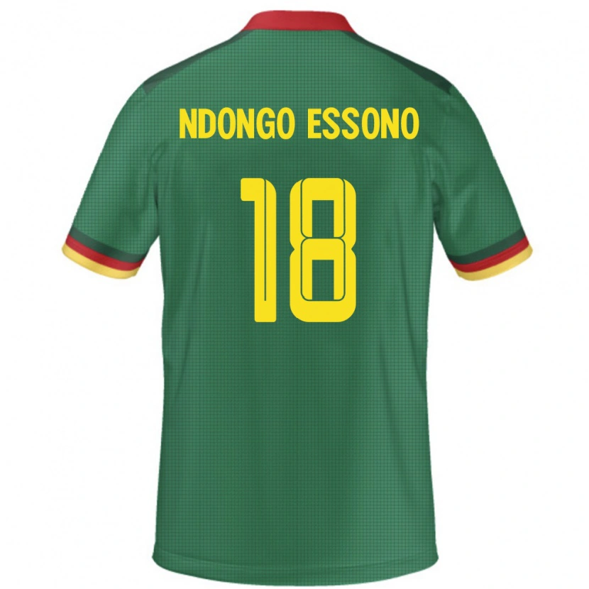 Danxen Dames Kameroen Rodrigue Dipanda Ndongo Essono #18 Groen Thuisshirt Thuistenue 24-26 T-Shirt
