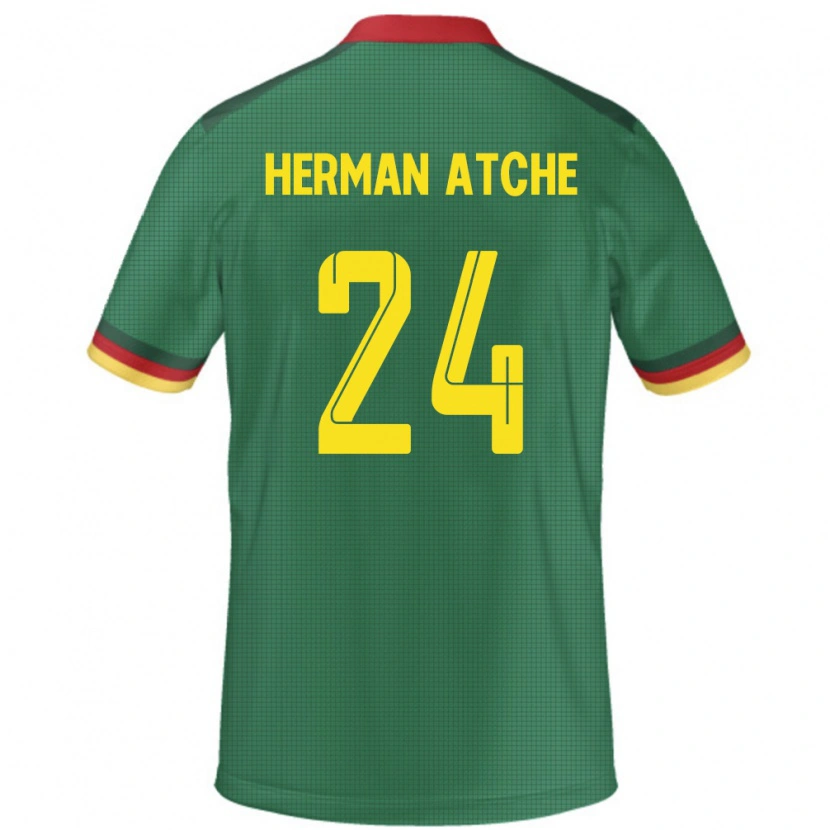 Danxen Dames Kameroen Miguel Herman Atche #24 Groen Thuisshirt Thuistenue 24-26 T-Shirt