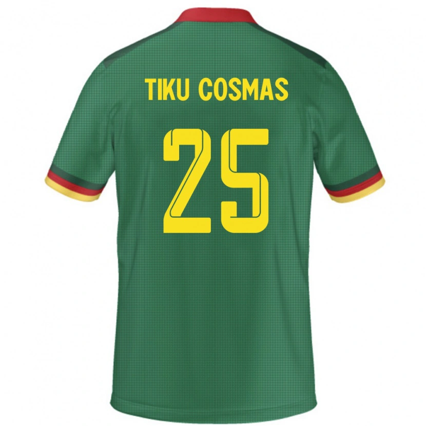 Danxen Dames Kameroen Ayuck Tiku Cosmas #25 Groen Thuisshirt Thuistenue 24-26 T-Shirt