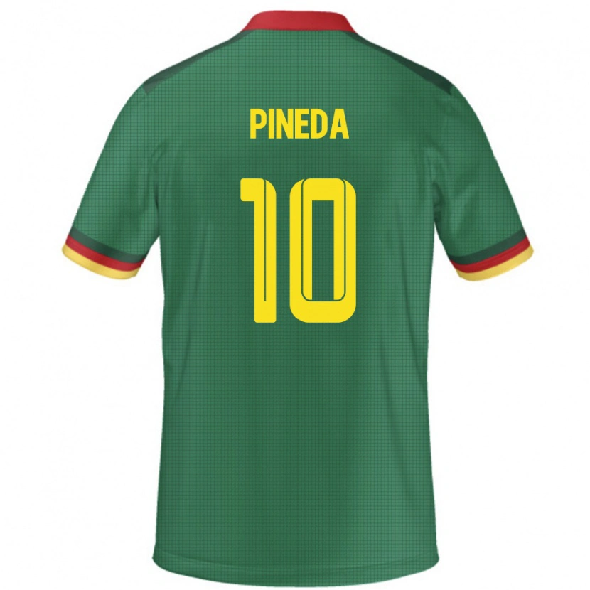 Danxen Dames Kameroen Etienne Eto O Pineda #10 Groen Thuisshirt Thuistenue 24-26 T-Shirt