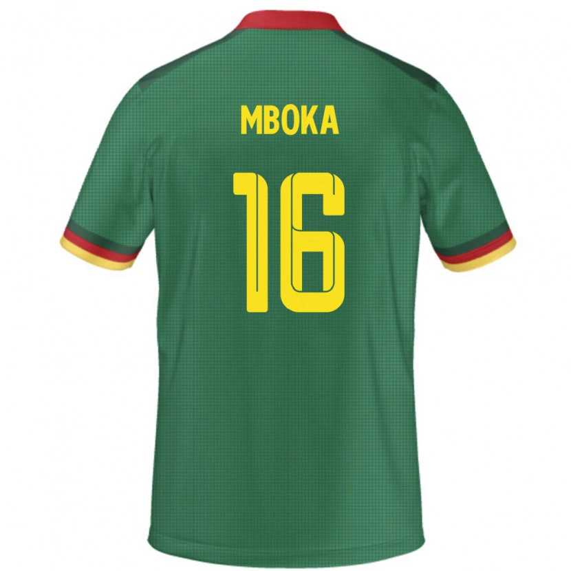 Danxen Dames Kameroen Devis Epassy Mboka #16 Groen Thuisshirt Thuistenue 24-26 T-Shirt