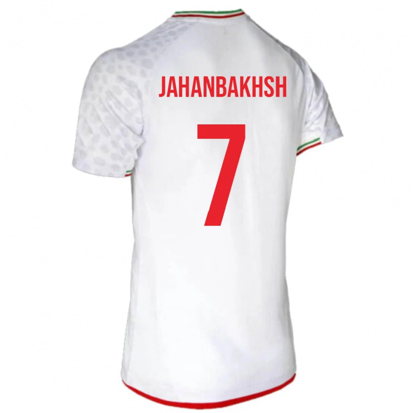 Danxen Dames Iran Alireza Jahanbakhsh #7 Wit Thuisshirt Thuistenue 24-26 T-Shirt