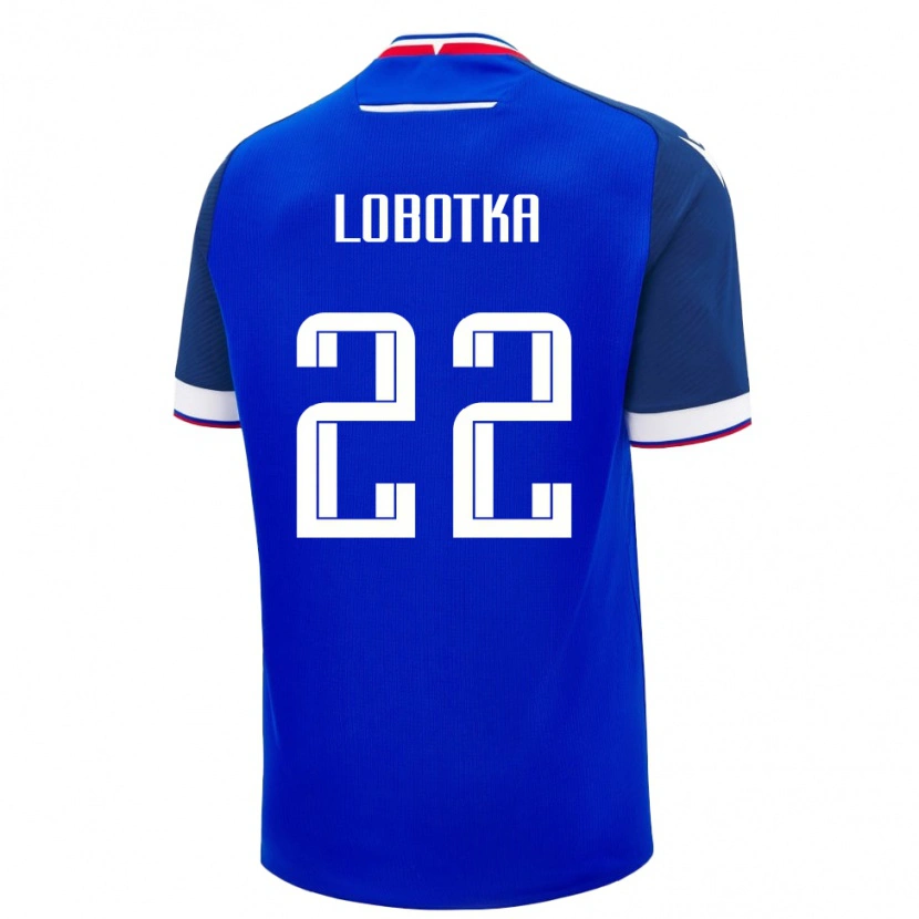 Danxen Dames Slowakije Stanislav Lobotka #22 Blauw Thuisshirt Thuistenue 24-26 T-Shirt