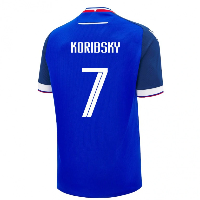 Danxen Dames Slowakije Simon Koribsky #7 Blauw Thuisshirt Thuistenue 24-26 T-Shirt