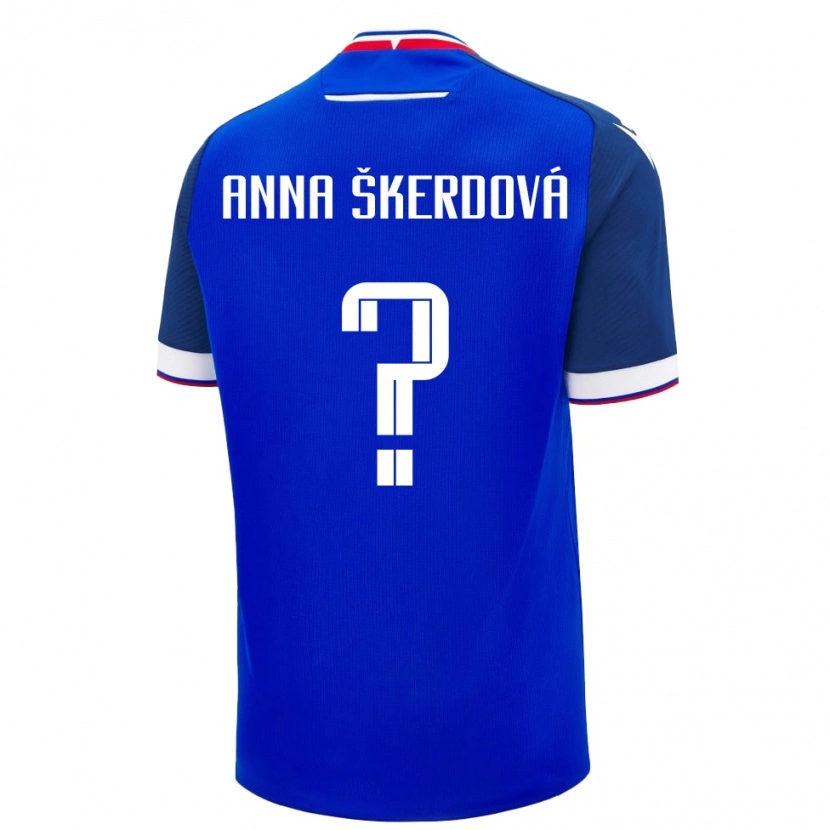 Danxen Dames Slowakije Sofia Anna Škerdová #0 Blauw Thuisshirt Thuistenue 24-26 T-Shirt
