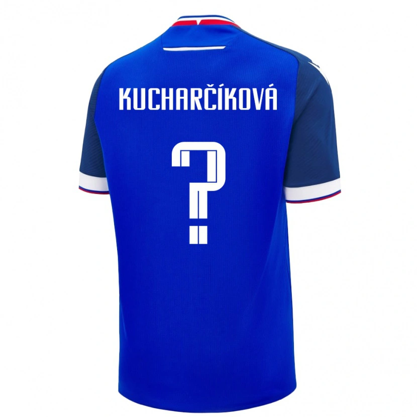 Danxen Dames Slowakije Dominika Kucharčíková #0 Blauw Thuisshirt Thuistenue 24-26 T-Shirt