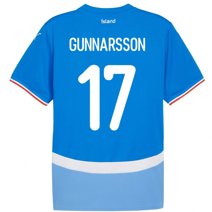 Danxen Dames Ijsland Aron Gunnarsson #17 Blauw Thuisshirt Thuistenue 24-26 T-Shirt