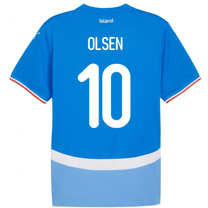 Danxen Dames Ijsland Gunnar Olsen #10 Blauw Thuisshirt Thuistenue 24-26 T-Shirt