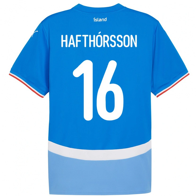 Danxen Dames Ijsland Gestur Alexander Hafthórsson #16 Blauw Thuisshirt Thuistenue 24-26 T-Shirt