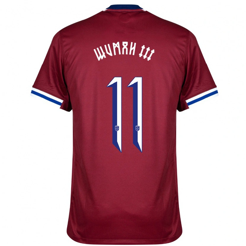 Danxen Dames Noorwegen Edward Wumah Iii #11 Rood Blauw Wit Thuisshirt Thuistenue 24-26 T-Shirt