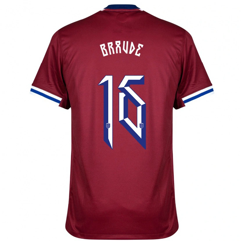 Danxen Dames Noorwegen Oliver Braude #16 Rood Blauw Wit Thuisshirt Thuistenue 24-26 T-Shirt