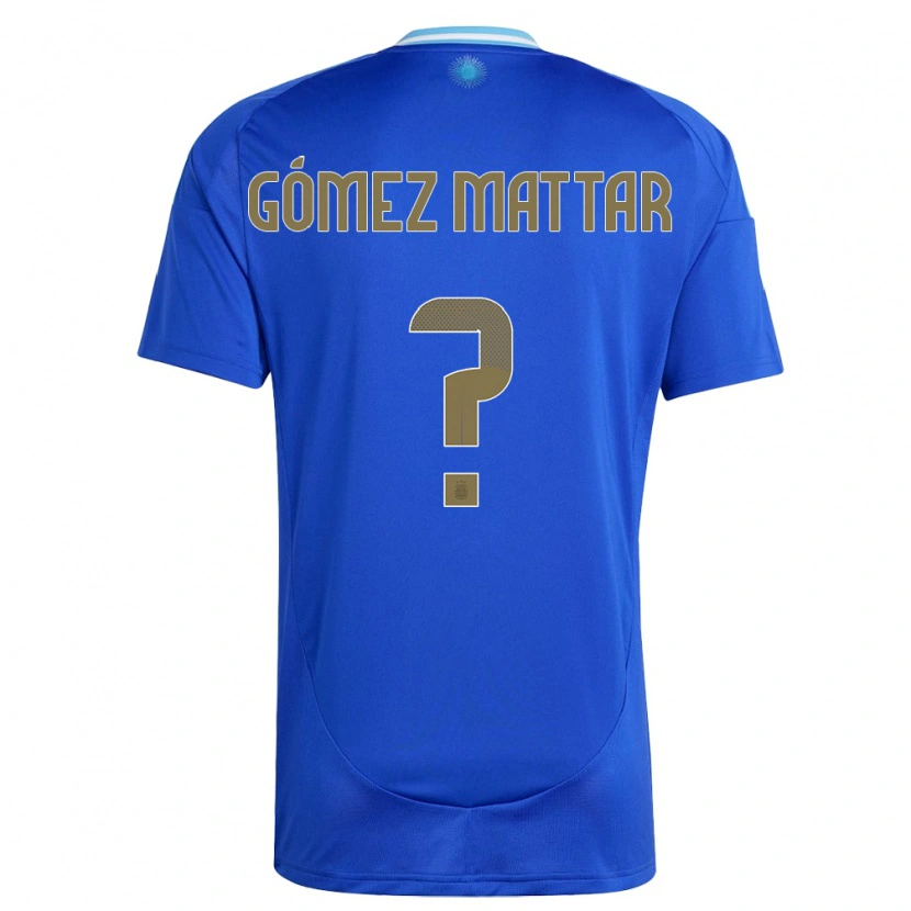 Danxen Dames Argentinië Jerónimo Gómez Mattar #0 Blauw Uitshirt Uittenue 24-26 T-Shirt