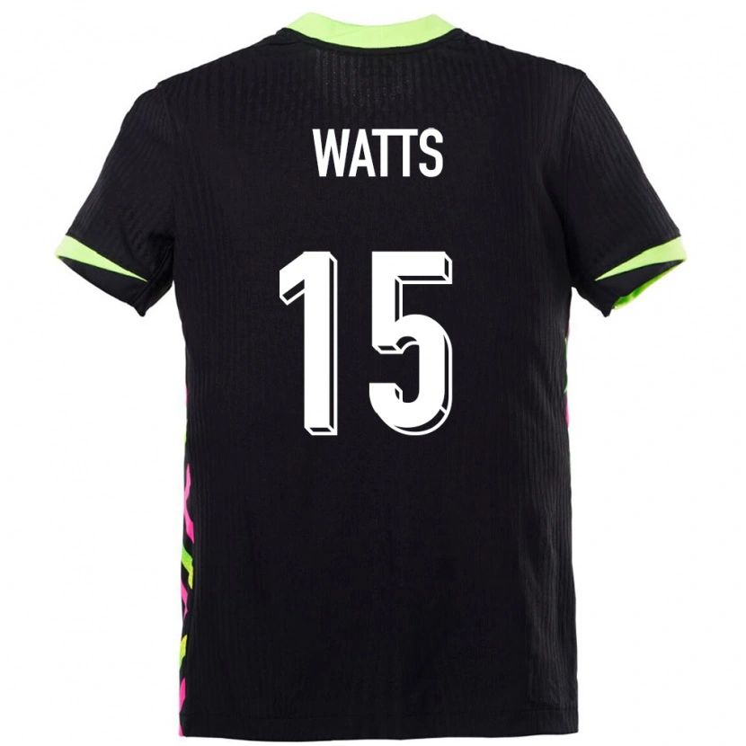 Danxen Dames Australië Caleb Watts #15 Donkerblauw Uitshirt Uittenue 24-26 T-Shirt