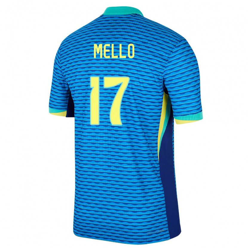 Danxen Dames Brazilië Nícollas Mello #17 Blauw Uitshirt Uittenue 24-26 T-Shirt