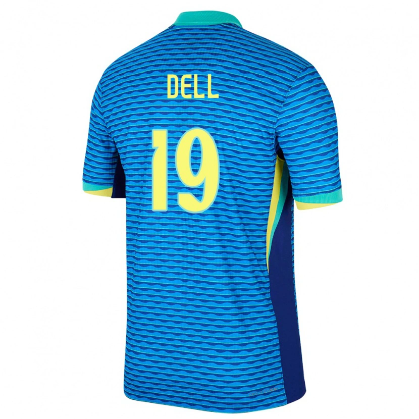 Danxen Dames Brazilië Dell #19 Blauw Uitshirt Uittenue 24-26 T-Shirt