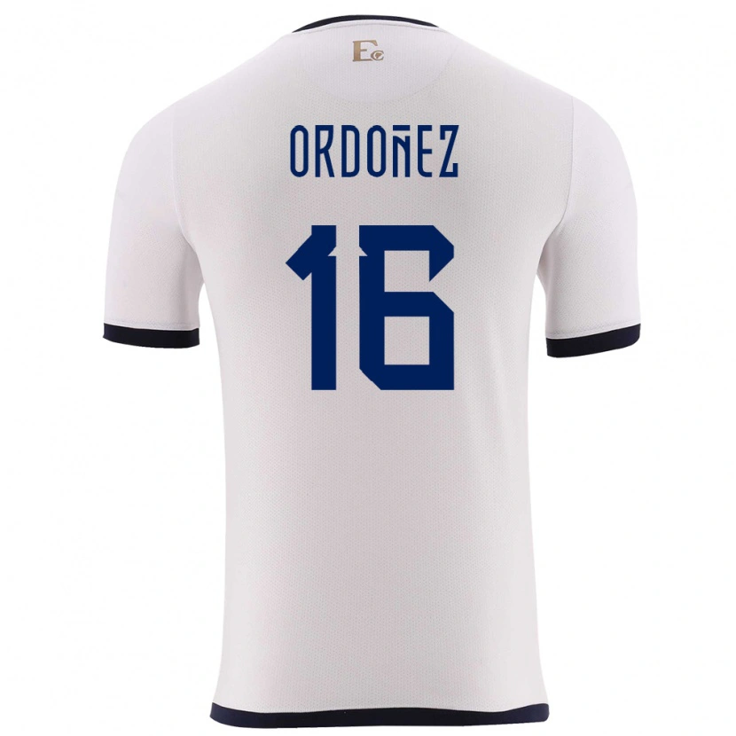Danxen Dames Ecuador Joel Ordóñez #16 Wit Uitshirt Uittenue 24-26 T-Shirt