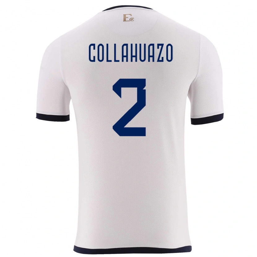 Danxen Dames Ecuador Jair Collahuazo #2 Wit Uitshirt Uittenue 24-26 T-Shirt