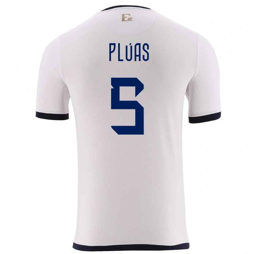 Danxen Dames Ecuador Erick Plúas #5 Wit Uitshirt Uittenue 24-26 T-Shirt