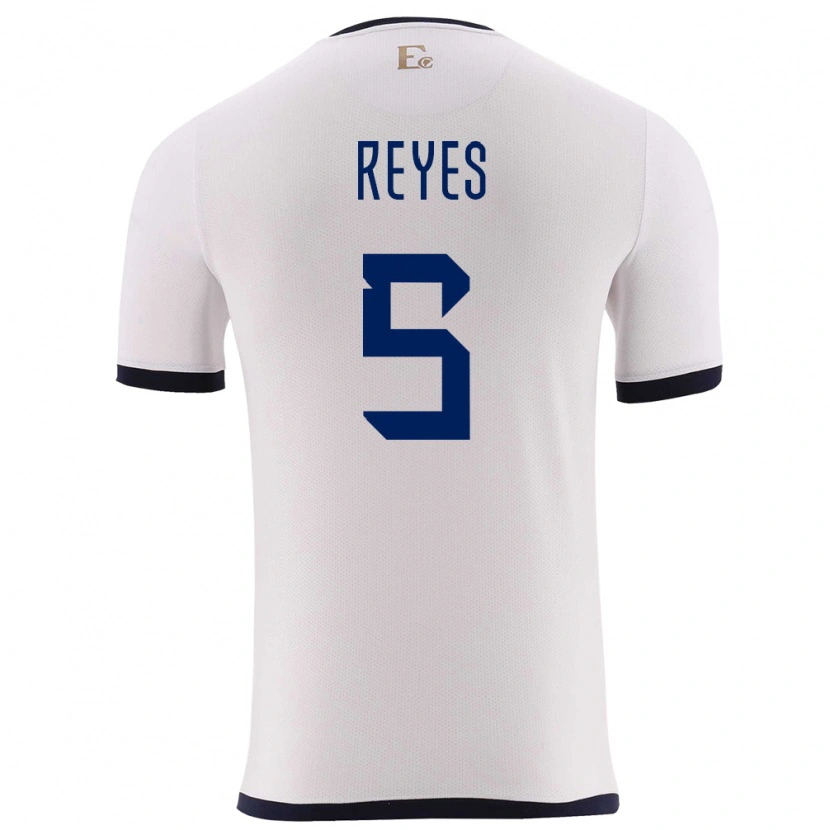 Danxen Dames Ecuador Jairo Reyes #5 Wit Uitshirt Uittenue 24-26 T-Shirt