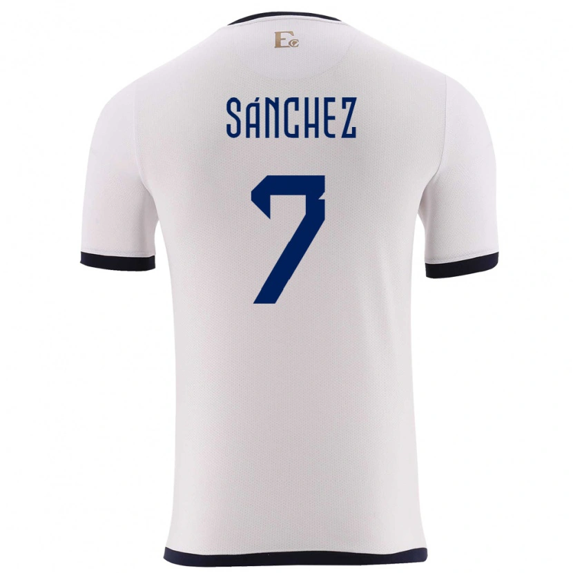 Danxen Dames Ecuador Santiago Sánchez #7 Wit Uitshirt Uittenue 24-26 T-Shirt